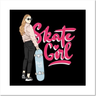 skate girl Posters and Art